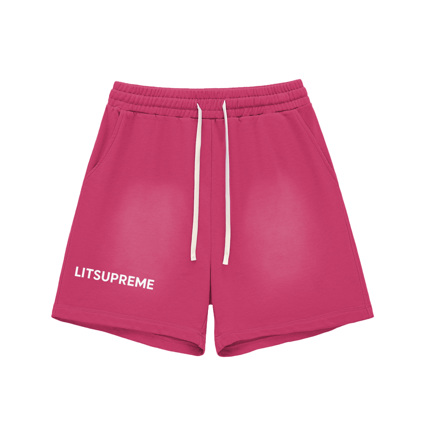 Sun Fade Raw Edge Cotton Shorts