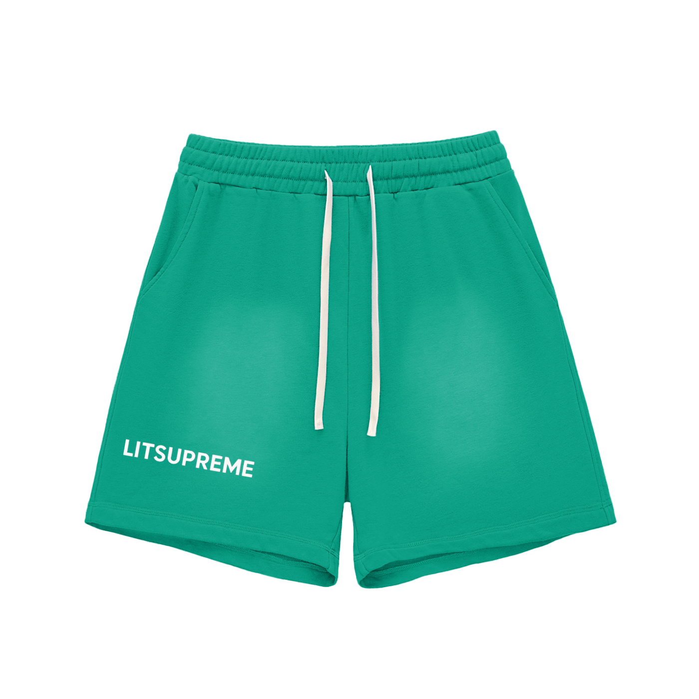Sun Fade Raw Edge Cotton Shorts