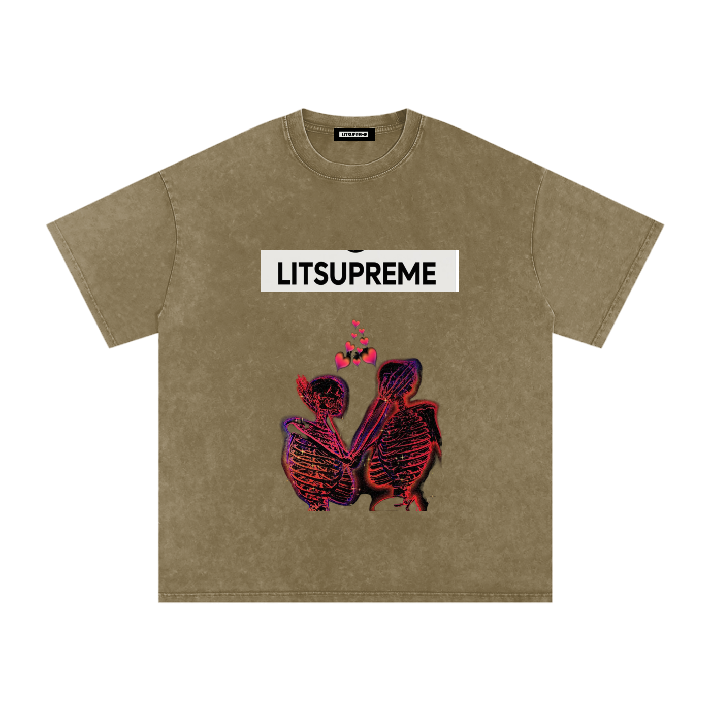 Snow Washed Oversized Cotton T-Shirt