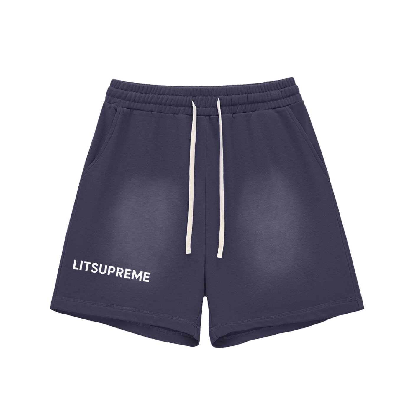 Sun Fade Raw Edge Cotton Shorts