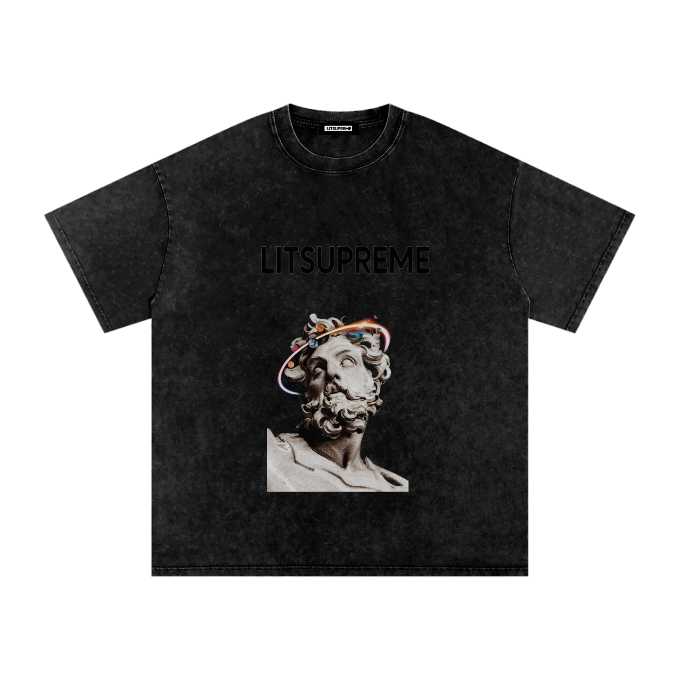 Snow Washed Oversized Cotton T-Shirt