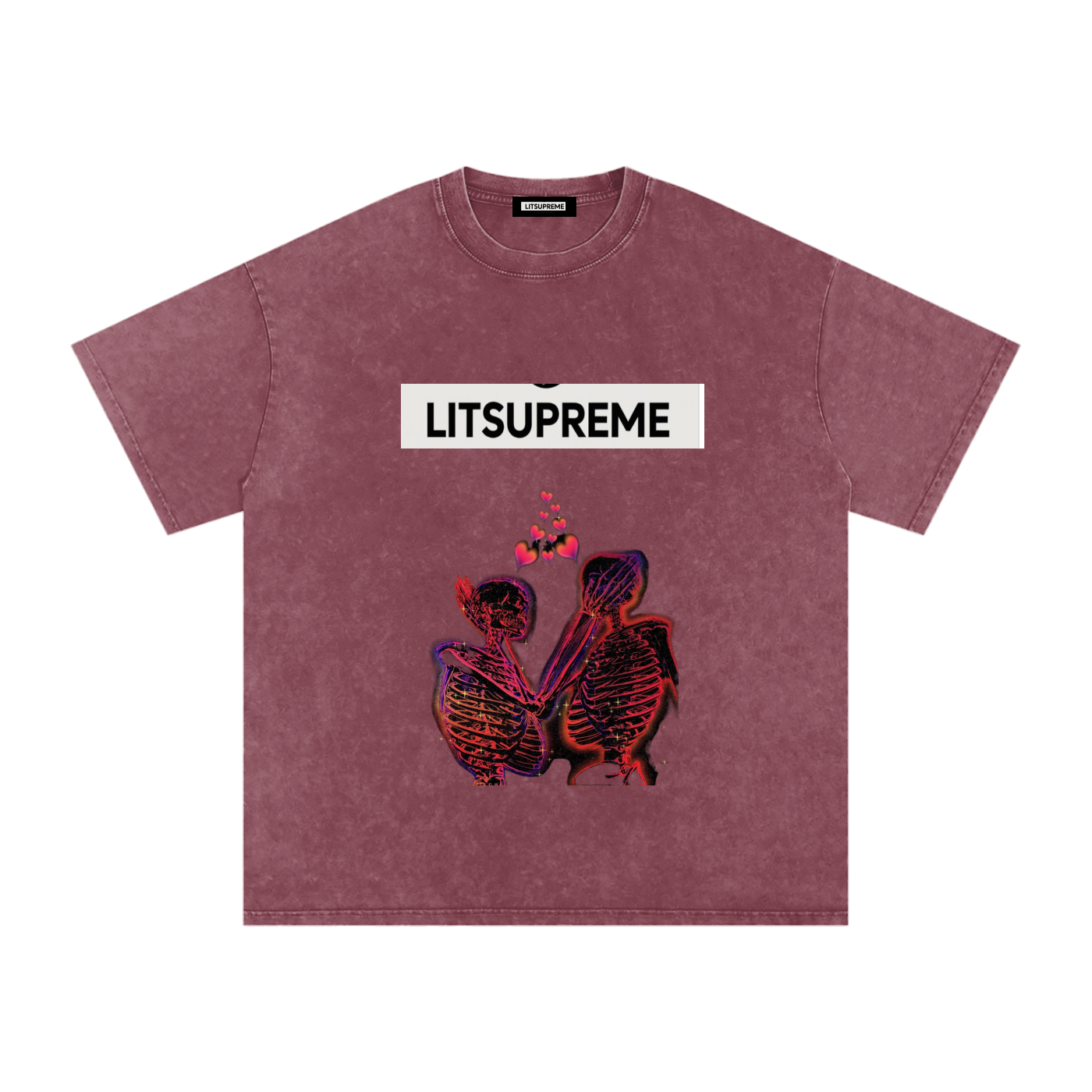 Snow Washed Oversized Cotton T-Shirt