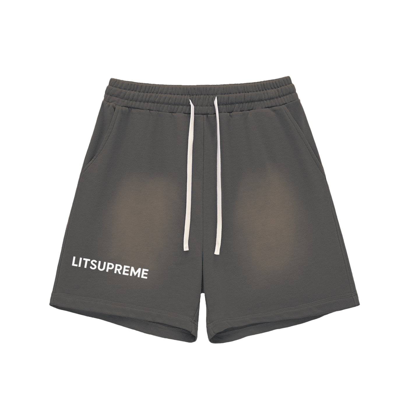 Sun Fade Raw Edge Cotton Shorts