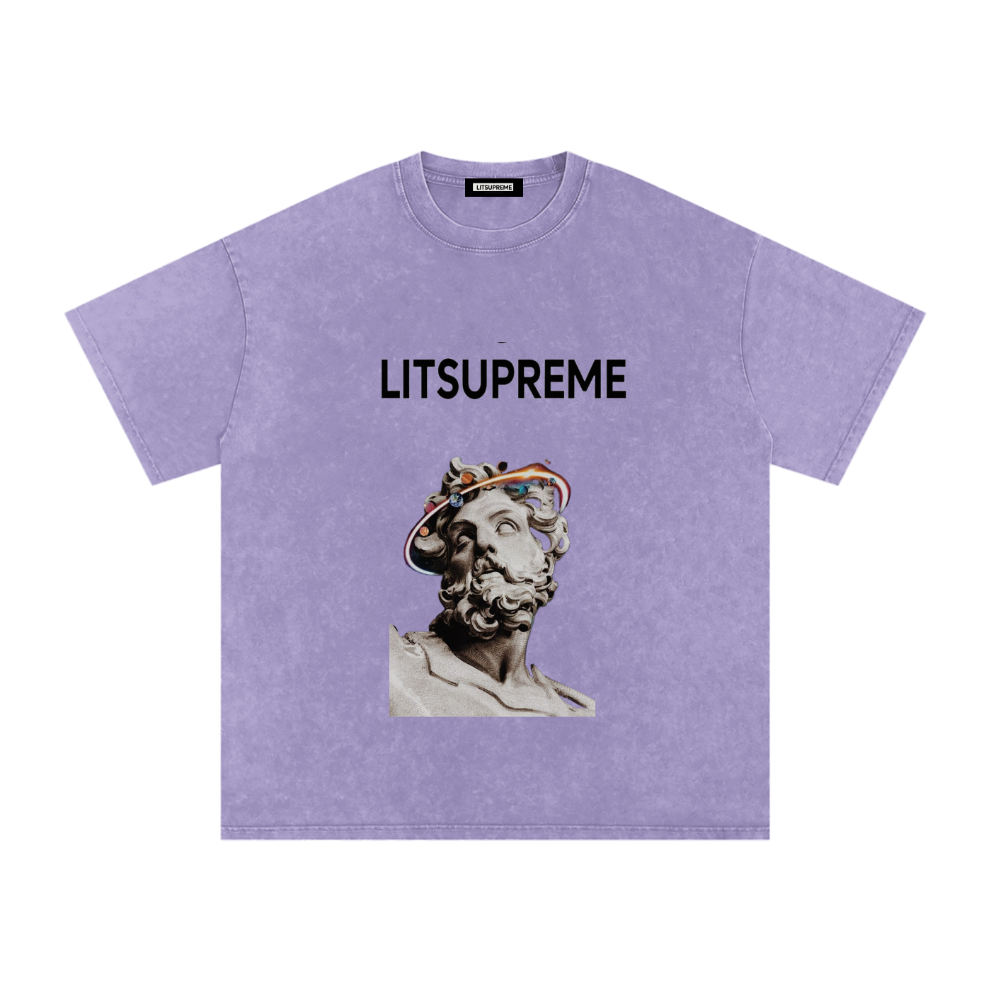 Snow Washed Oversized Cotton T-Shirt