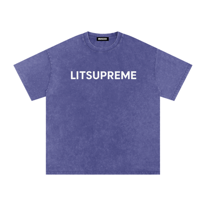 Snow Washed Oversized Cotton T-Shirt