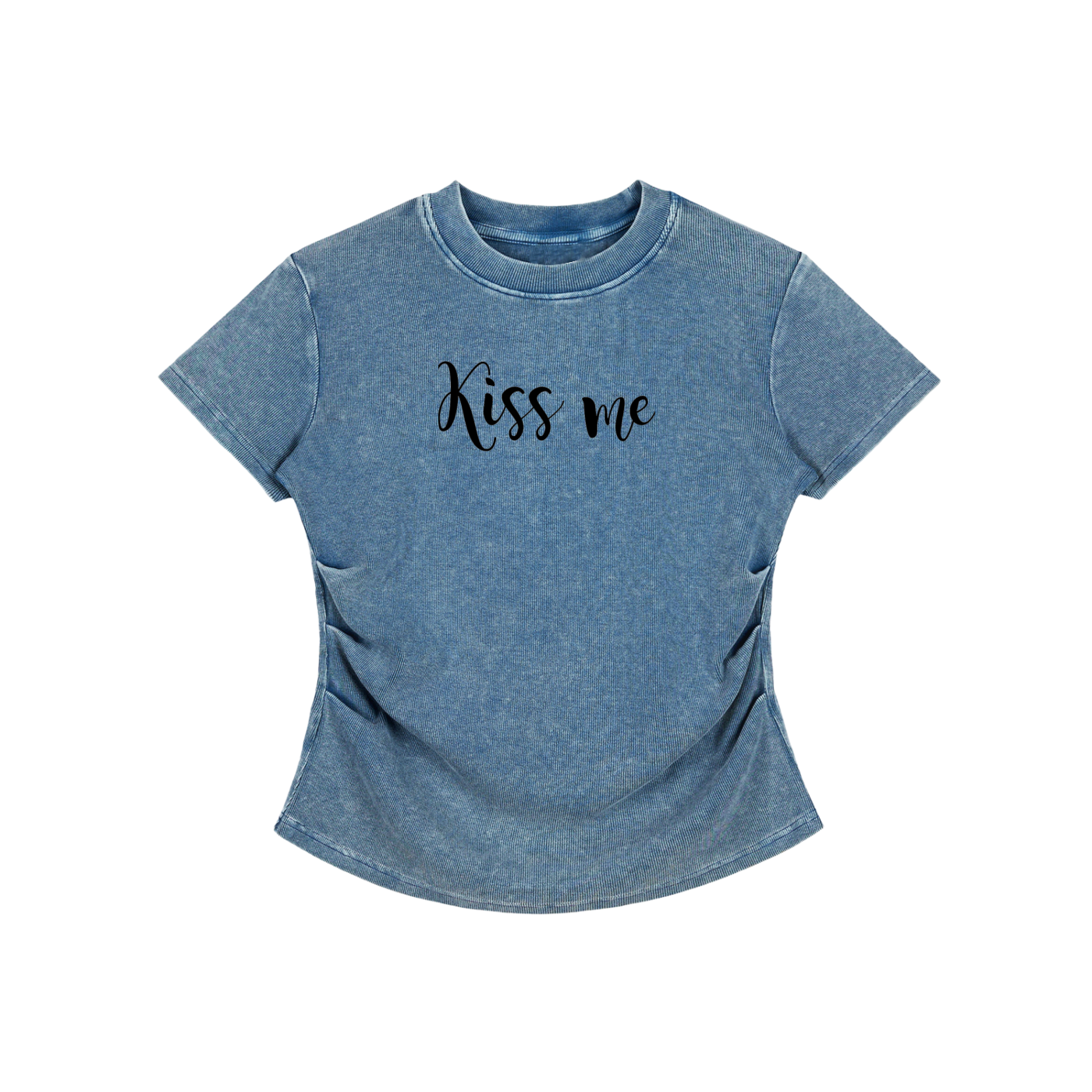 Vintage Washed Bodycon Cotton T-Shirt