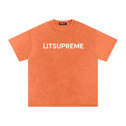 Snow Washed Oversized Cotton T-Shirt
