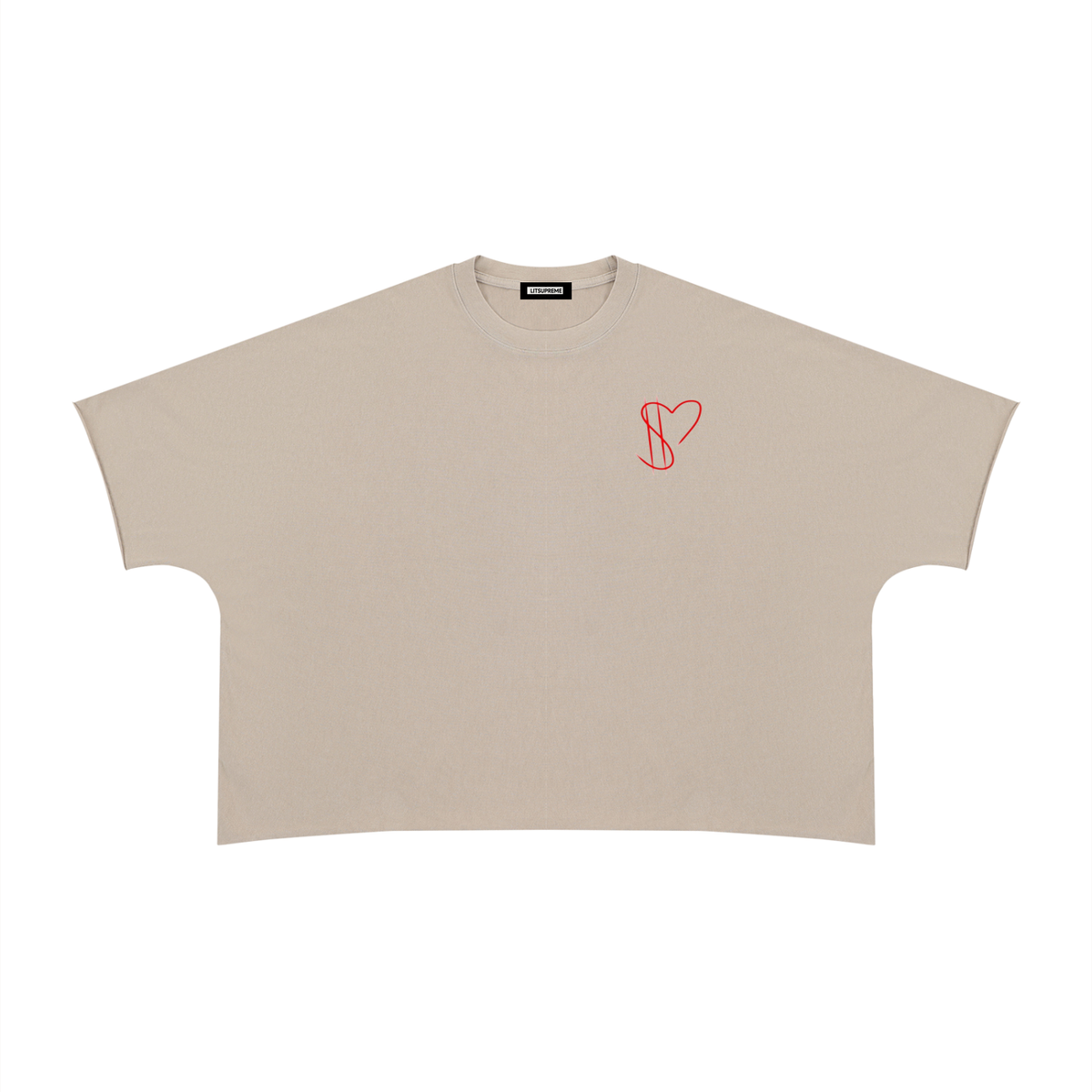 Unisex Heavyweight Boxy Raw Edge T-Shirt