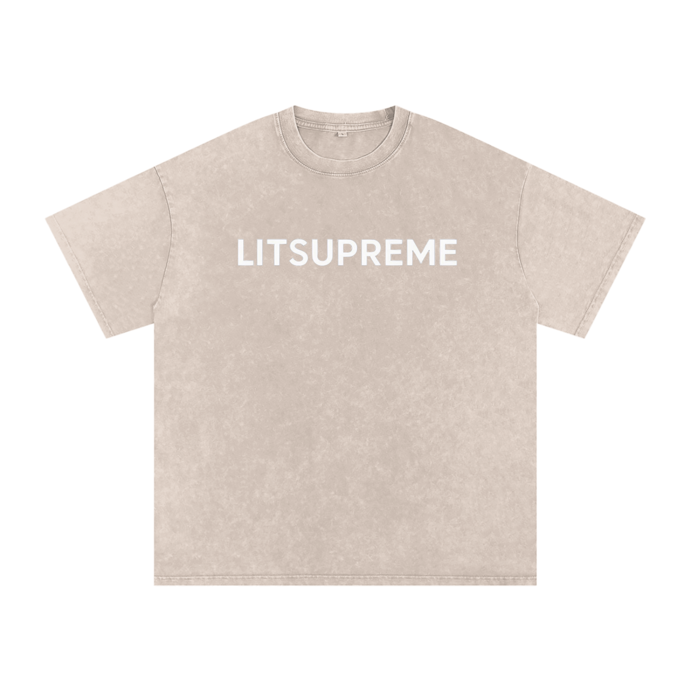 Snow Washed Oversized Cotton T-Shirt