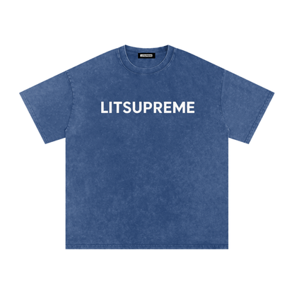 Snow Washed Oversized Cotton T-Shirt