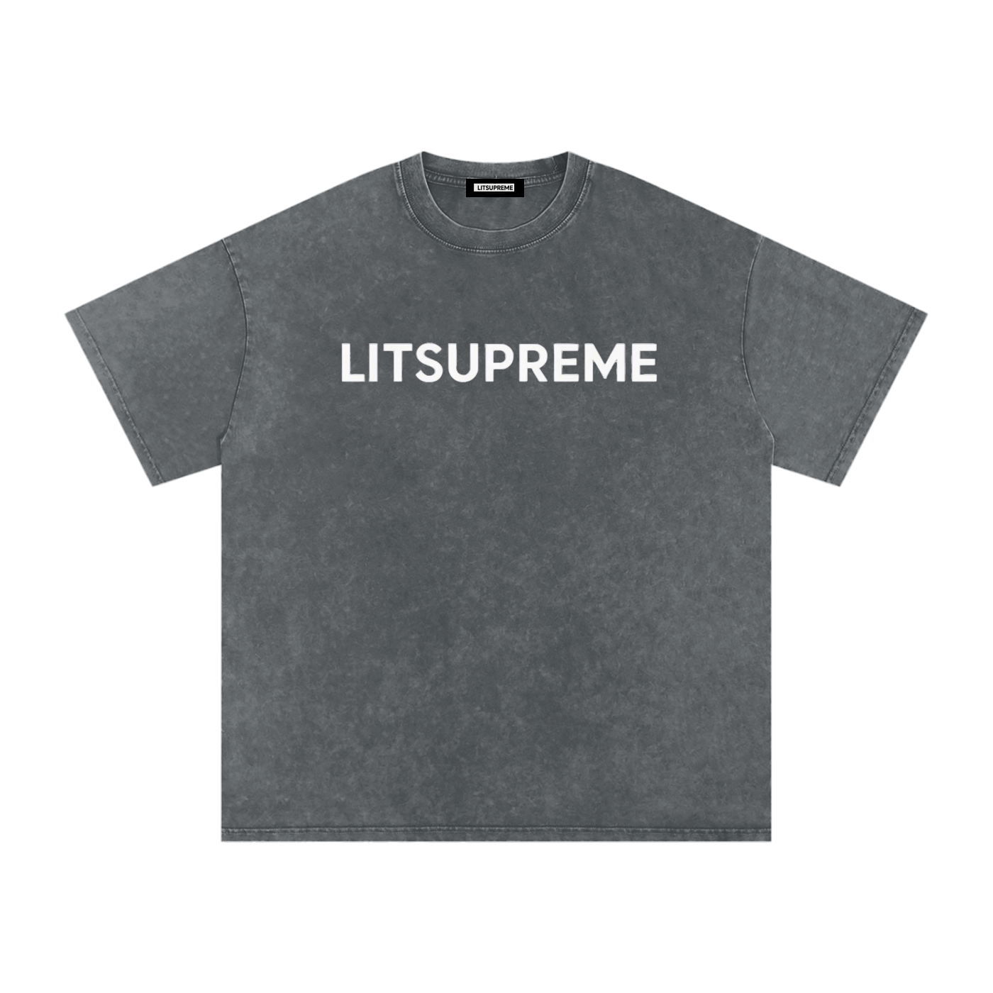 Snow Washed Oversized Cotton T-Shirt
