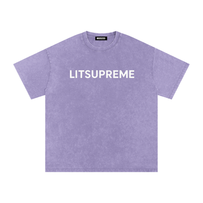 Snow Washed Oversized Cotton T-Shirt