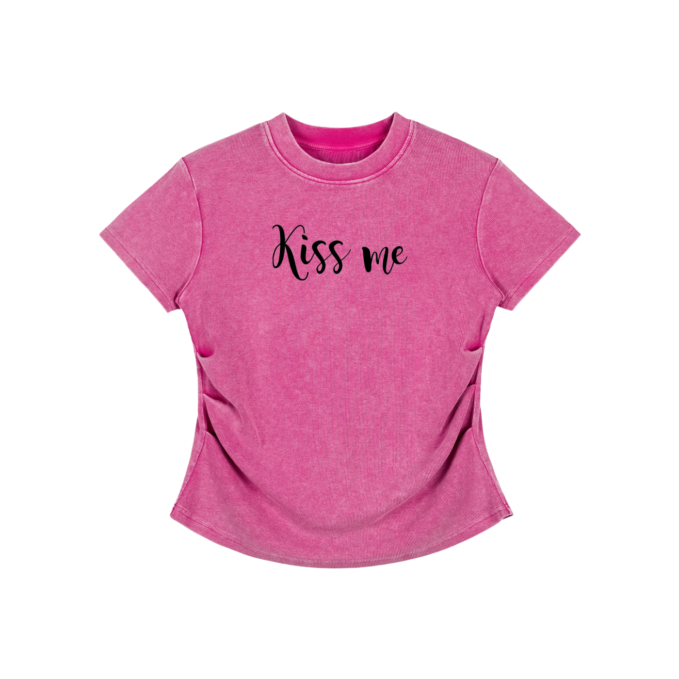 Vintage Washed Bodycon Cotton T-Shirt