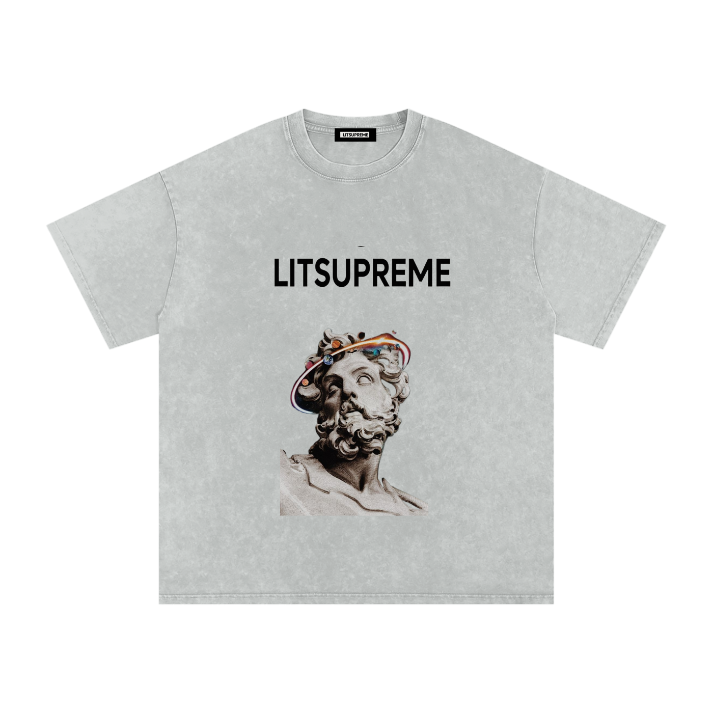 Snow Washed Oversized Cotton T-Shirt