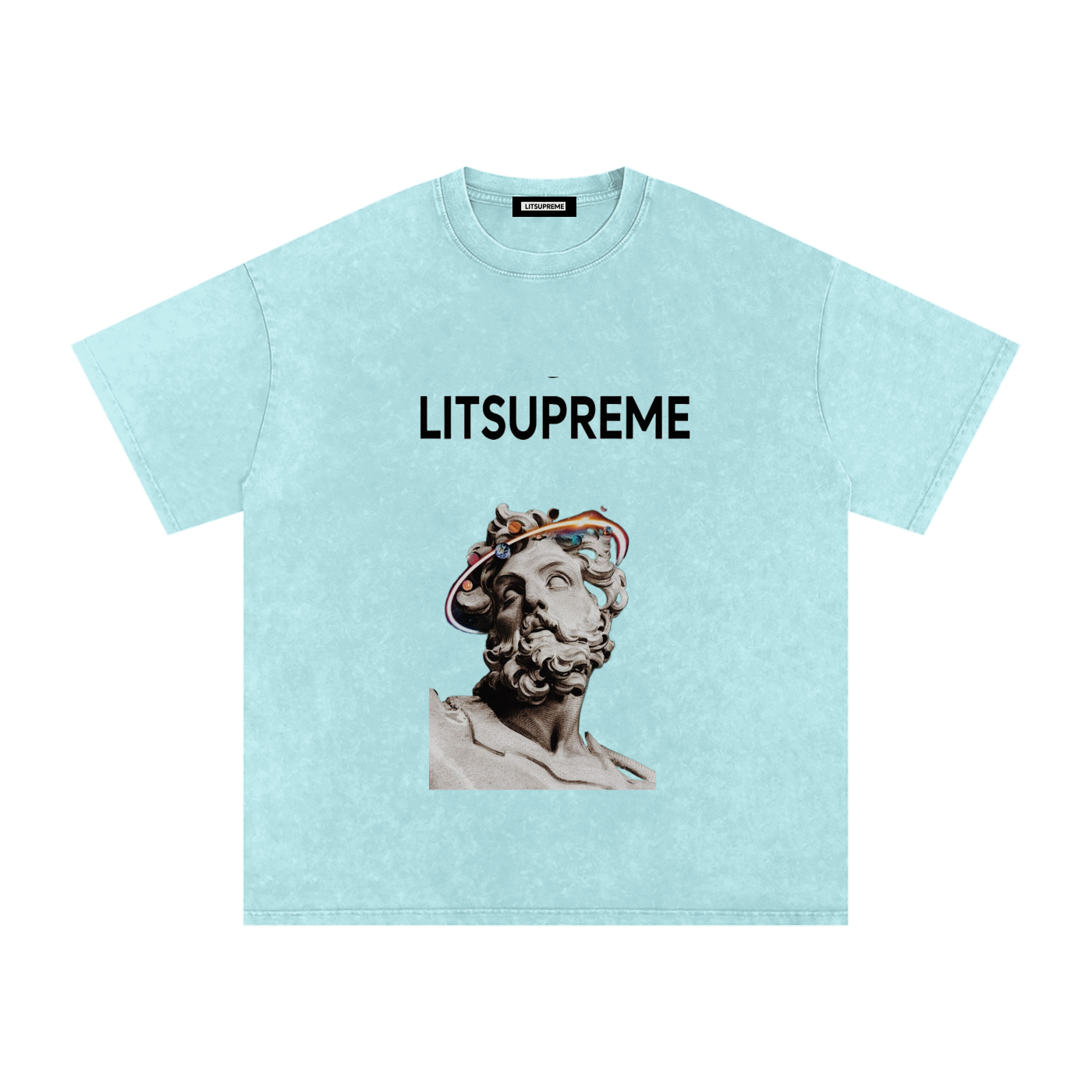 Snow Washed Oversized Cotton T-Shirt