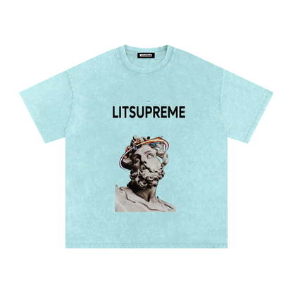 Snow Washed Oversized Cotton T-Shirt