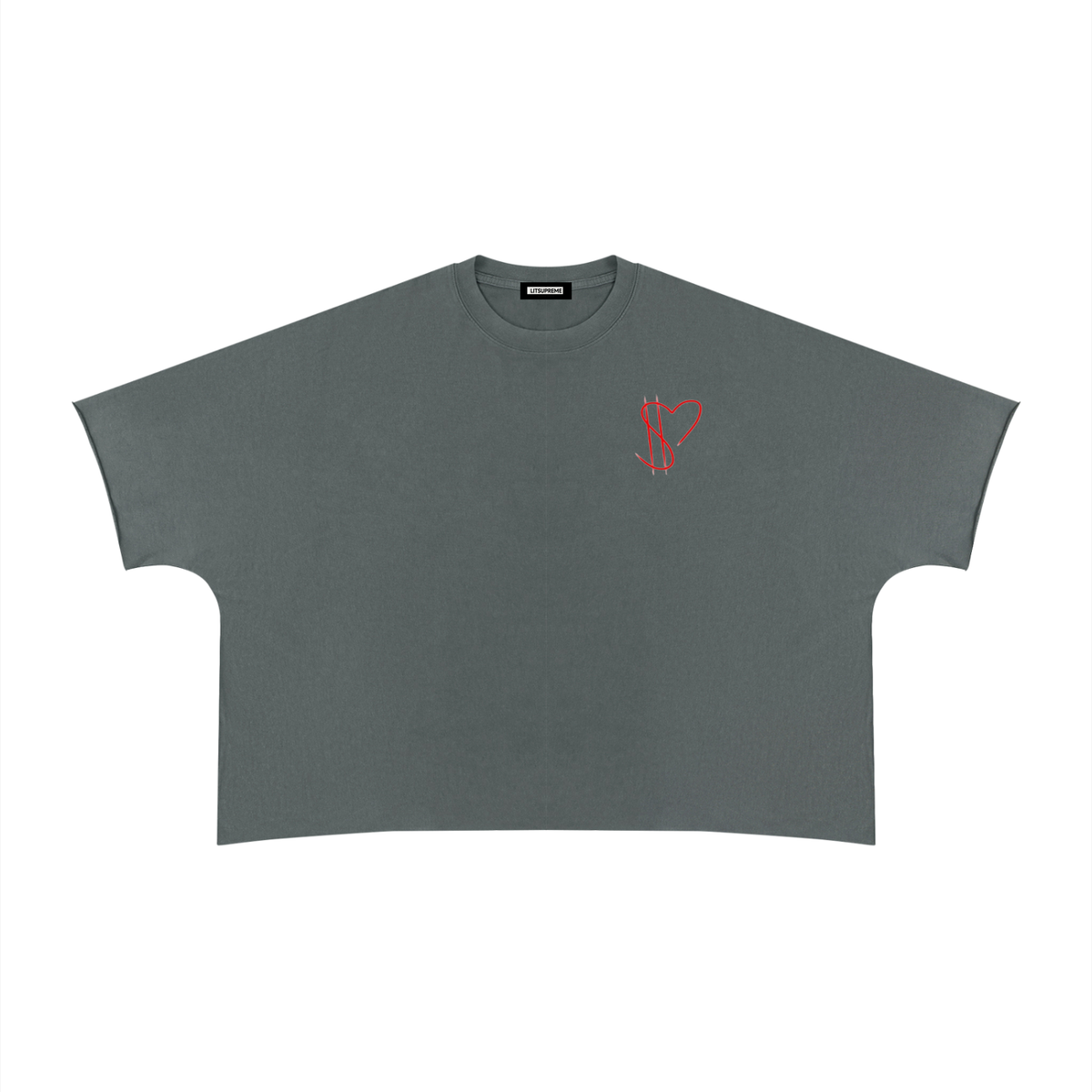 Unisex Heavyweight Boxy Raw Edge T-Shirt