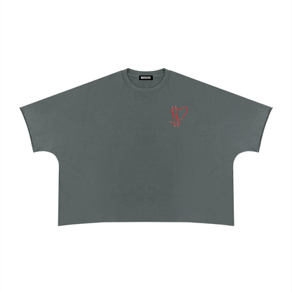 Unisex Heavyweight Boxy Raw Edge T-Shirt