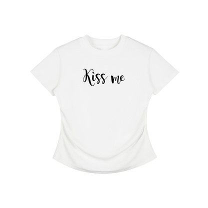 Vintage Washed Bodycon Cotton T-Shirt