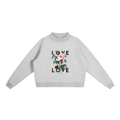 Essential Fleece Mock-Neck Crew Sweatshirt