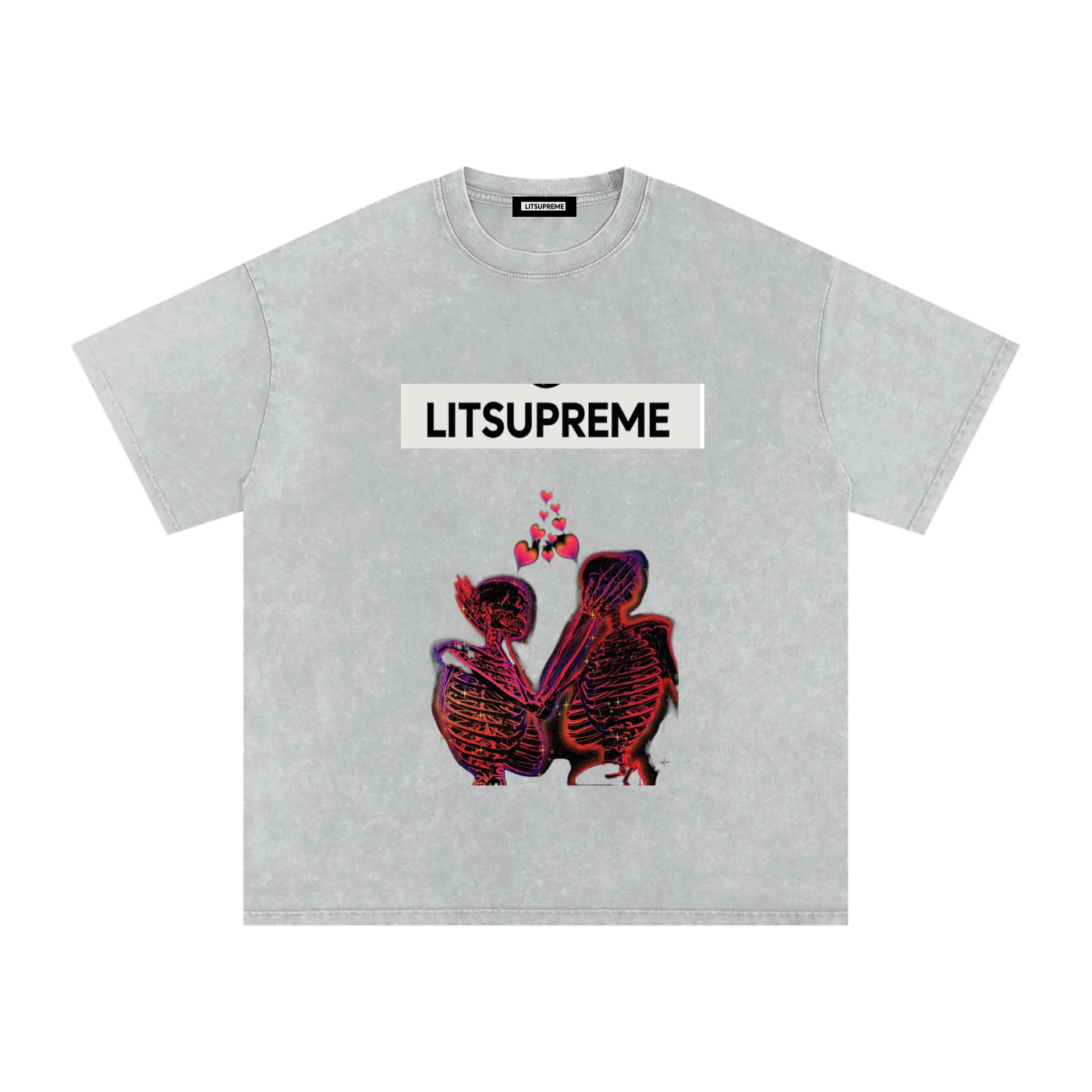 Snow Washed Oversized Cotton T-Shirt