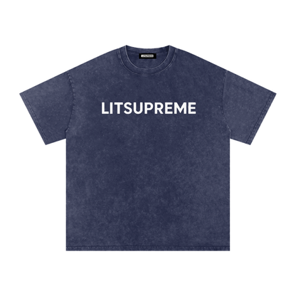 Snow Washed Oversized Cotton T-Shirt