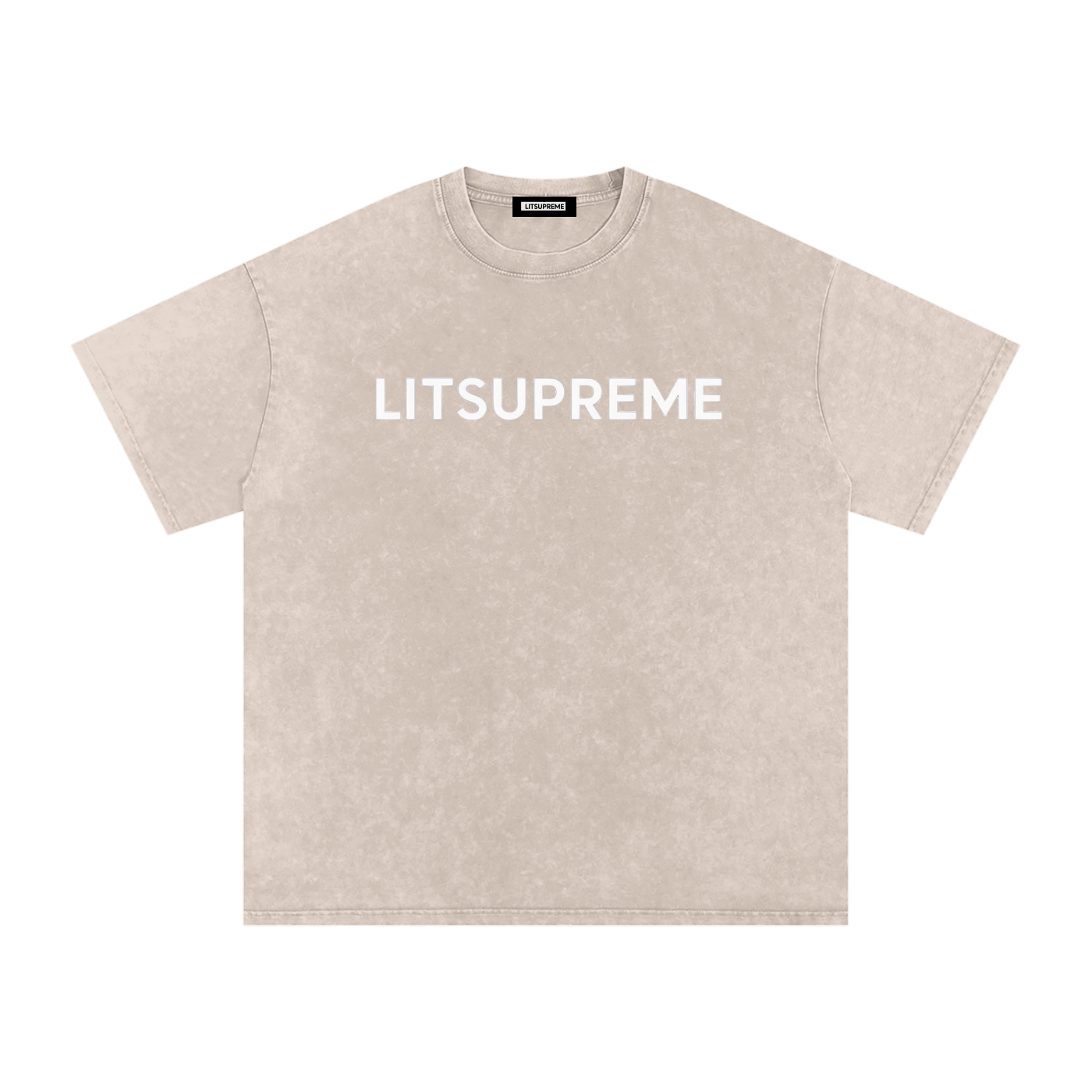Snow Washed Oversized Cotton T-Shirt