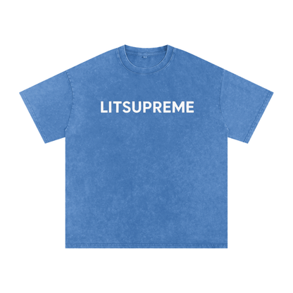 Snow Washed Oversized Cotton T-Shirt