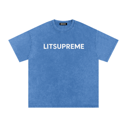 Snow Washed Oversized Cotton T-Shirt