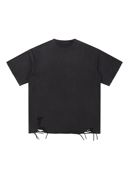 Snow Washed Raw-Hem T-Shirt