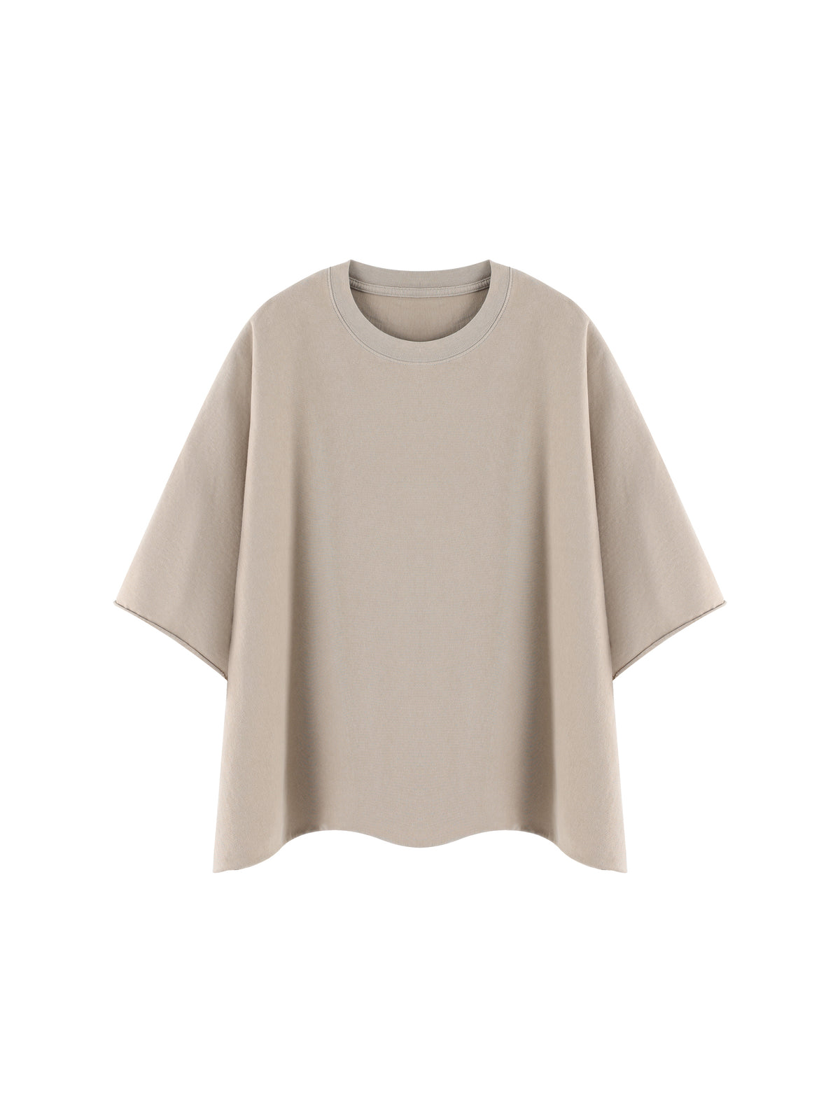 Unisex Heavyweight Boxy Raw Edge T-Shirt