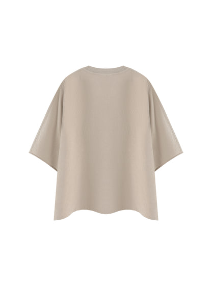 Unisex Heavyweight Boxy Raw Edge T-Shirt